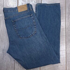 Polo Ralph Lauren Jeans Mens 36x30 Blue Varick Slim Straight Leg Mid Rise B